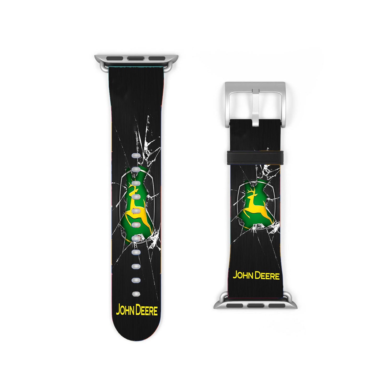 John Deere Cracked Glass Logo Apple Watch Band 38Mm - 44Mm