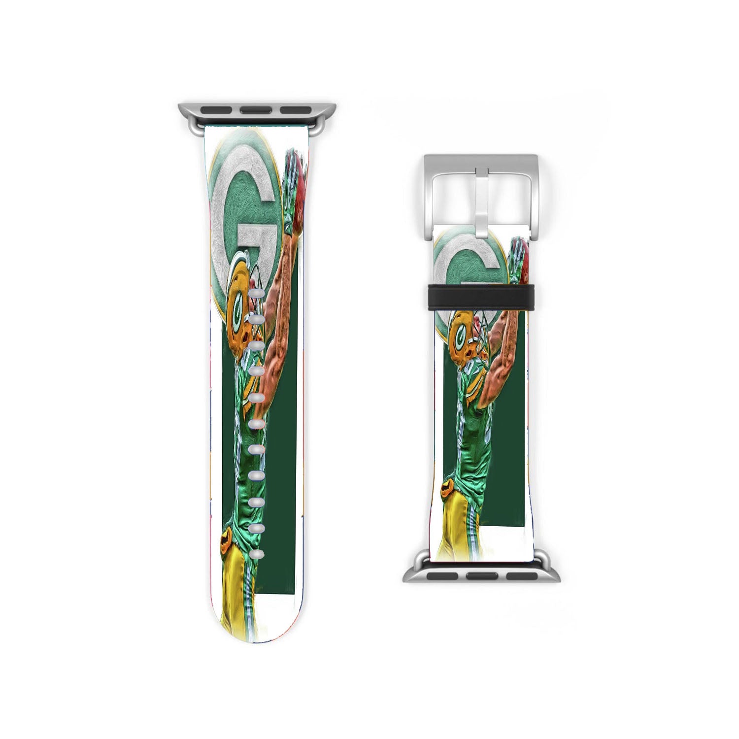 Jordy Nelson Green Bay Packers Oil Art Apple Watch Band 38Mm - 44Mm