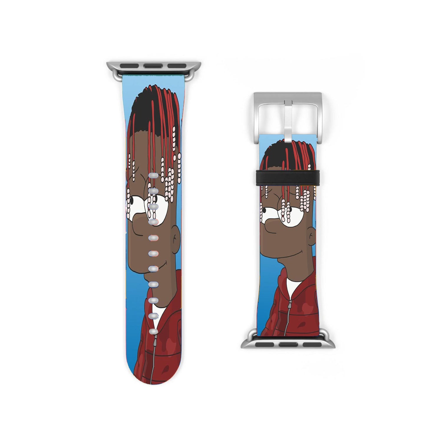 Lil Uzi Simpson Style In Blue Apple Watch Band 38Mm - 44Mm