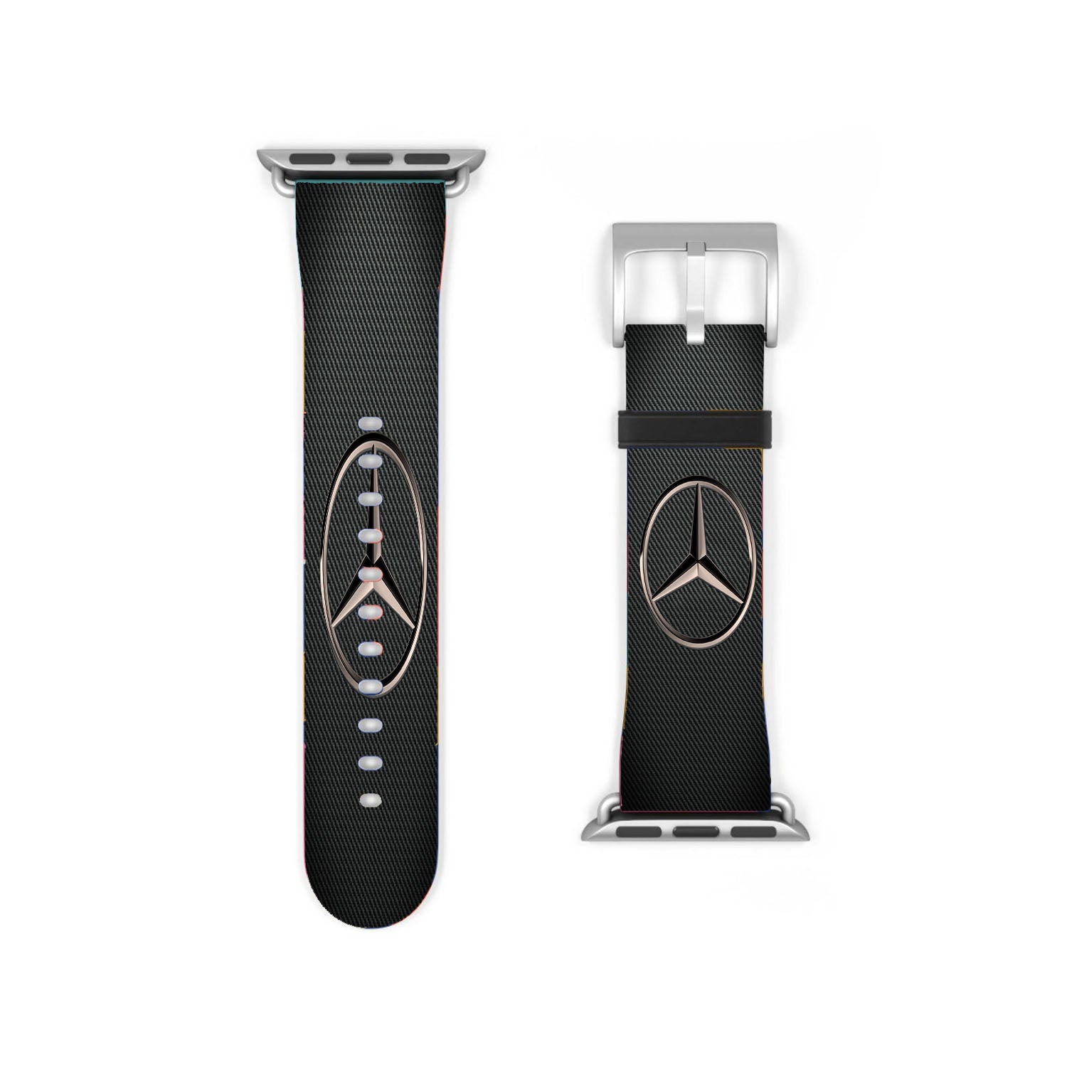 Mercedes Benz Logo Carbon Fiber Apple Watch Band 38Mm - 44Mm