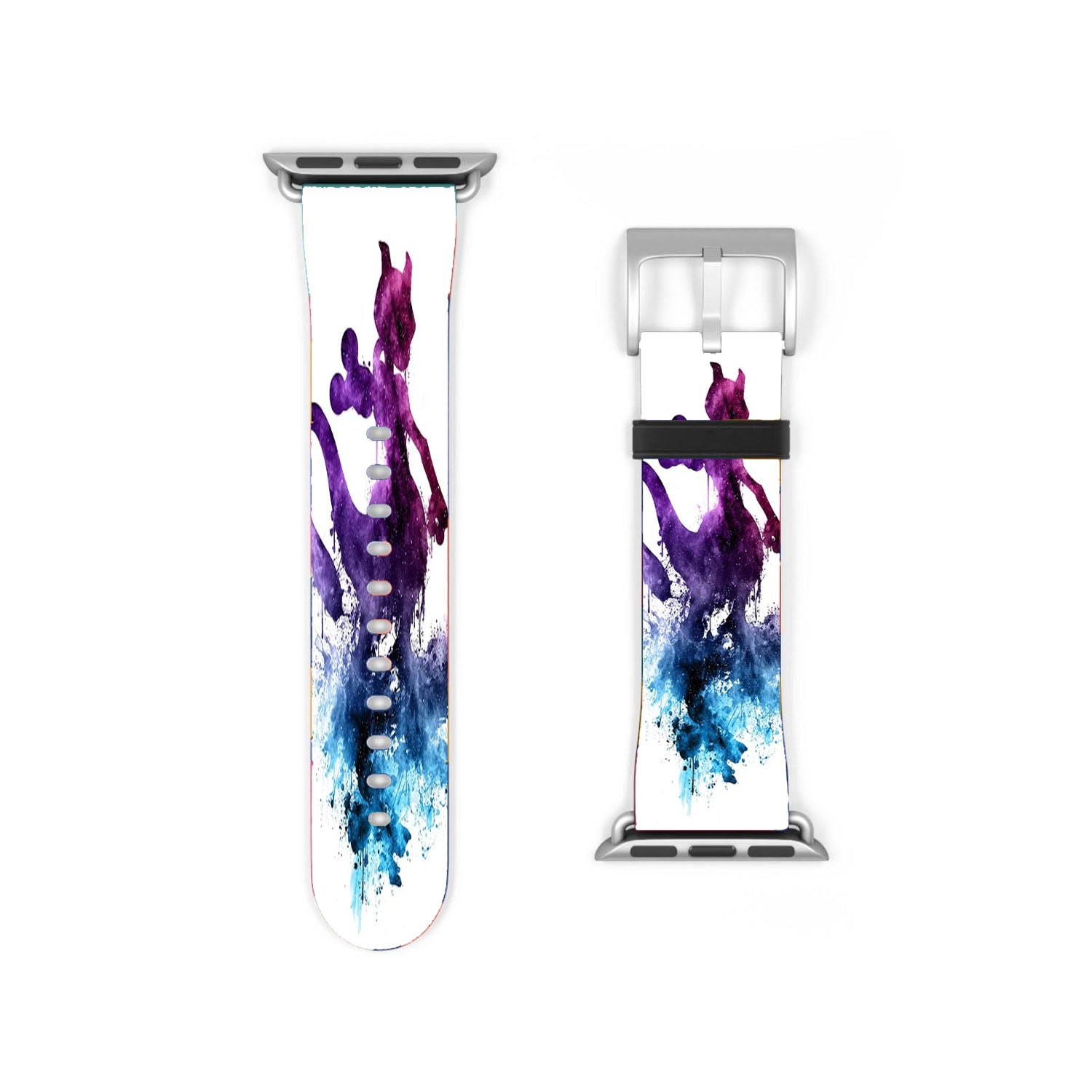 Mewtwo Galaxy Pokemon Silhouette Art Apple Watch Band 38Mm - 44Mm