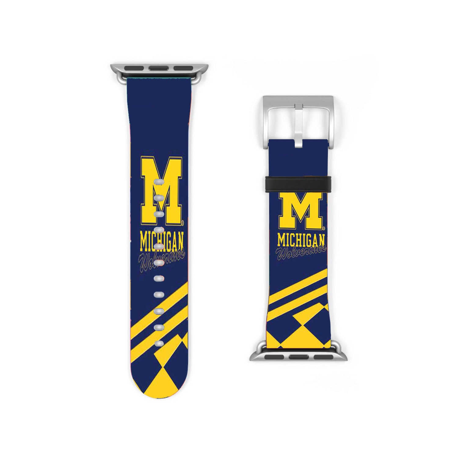 Michigan Wolverines Logo Blue Yellow Apple Watch Band 38Mm - 44Mm
