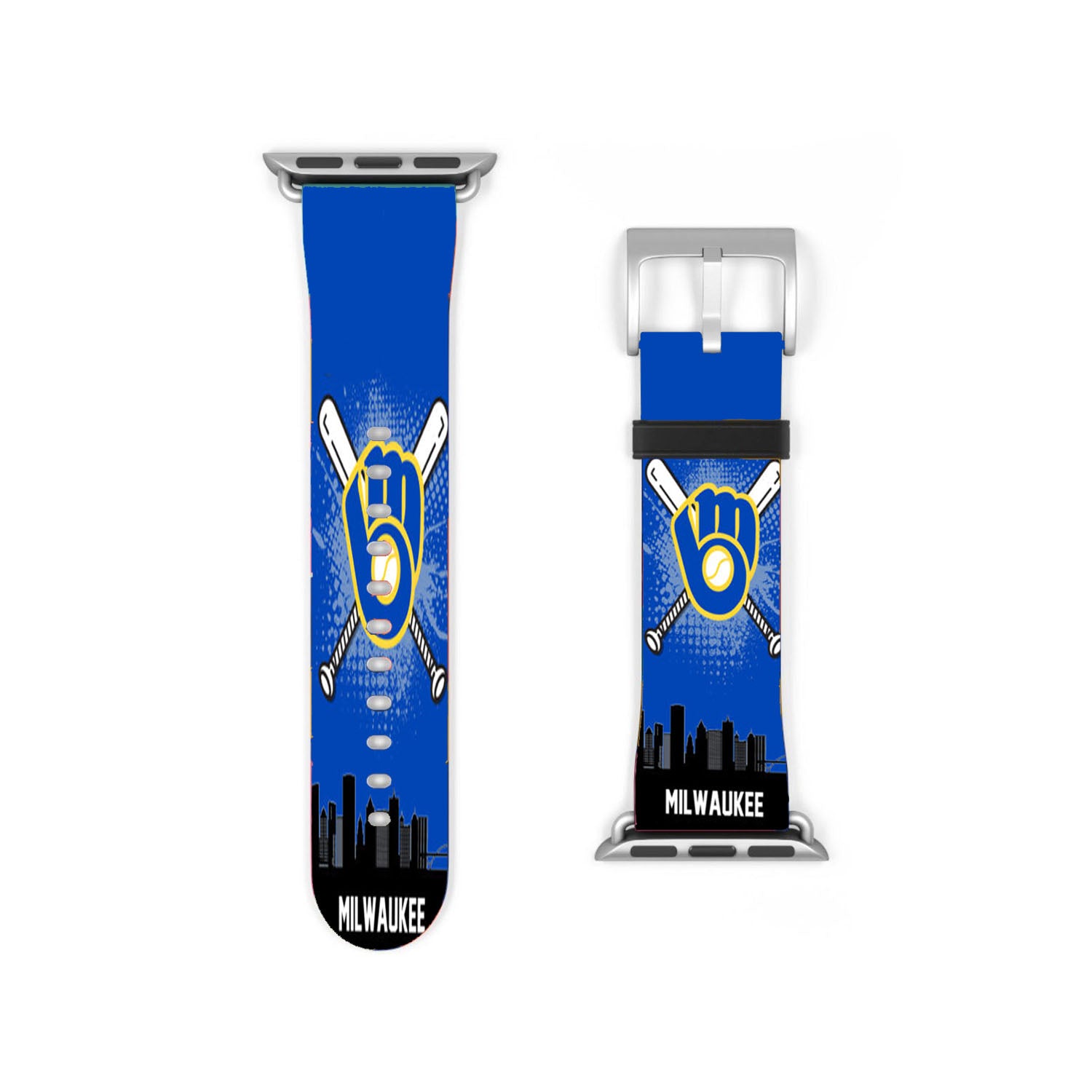 Milwaukee Brewers Team Logo Apple Watch Band 38Mm - 44Mm