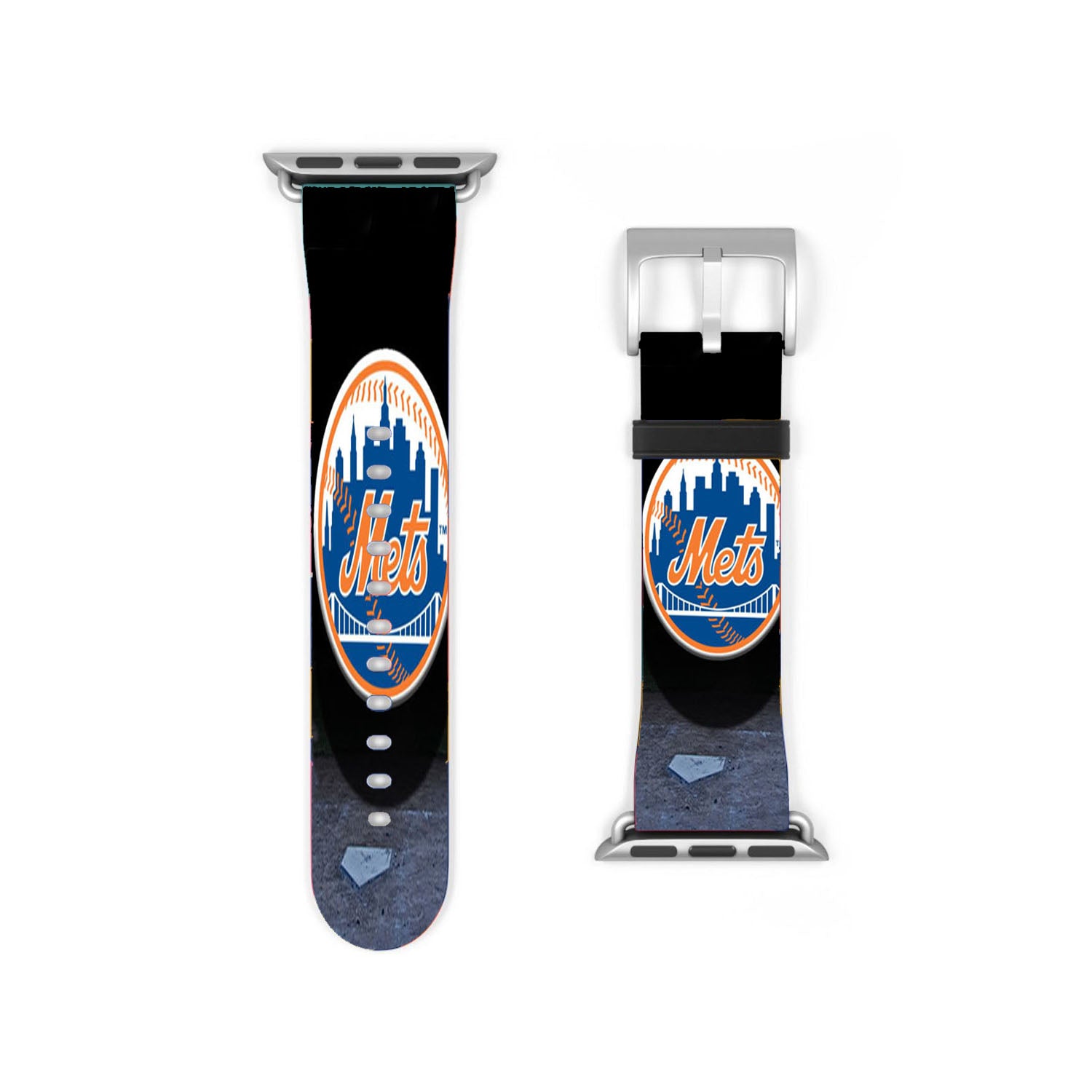 New York Mets Fade To Black Apple Watch Band 38Mm - 44Mm