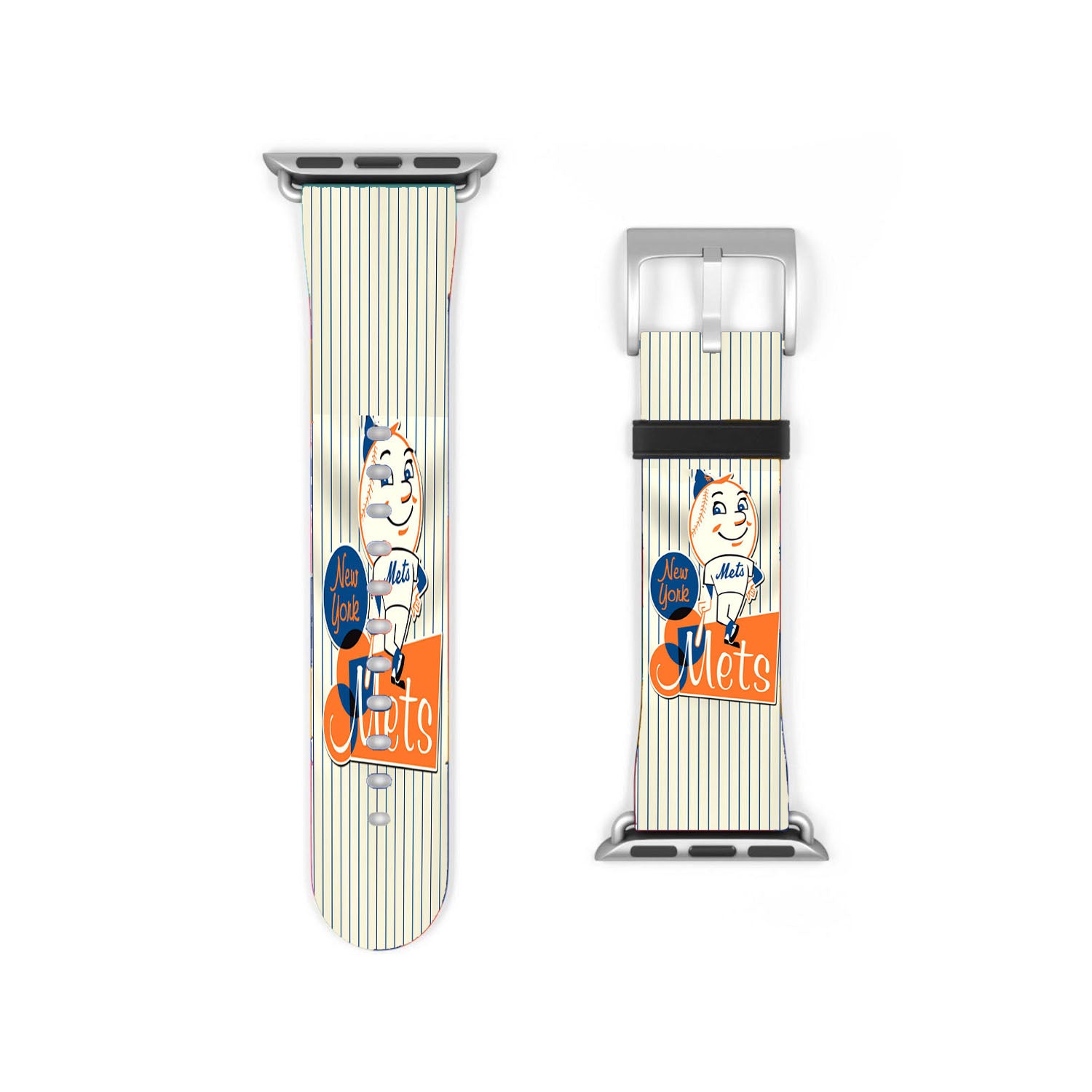 New York Mets Logo Baseball 2 Apple Watch Band 38Mm - 44Mm