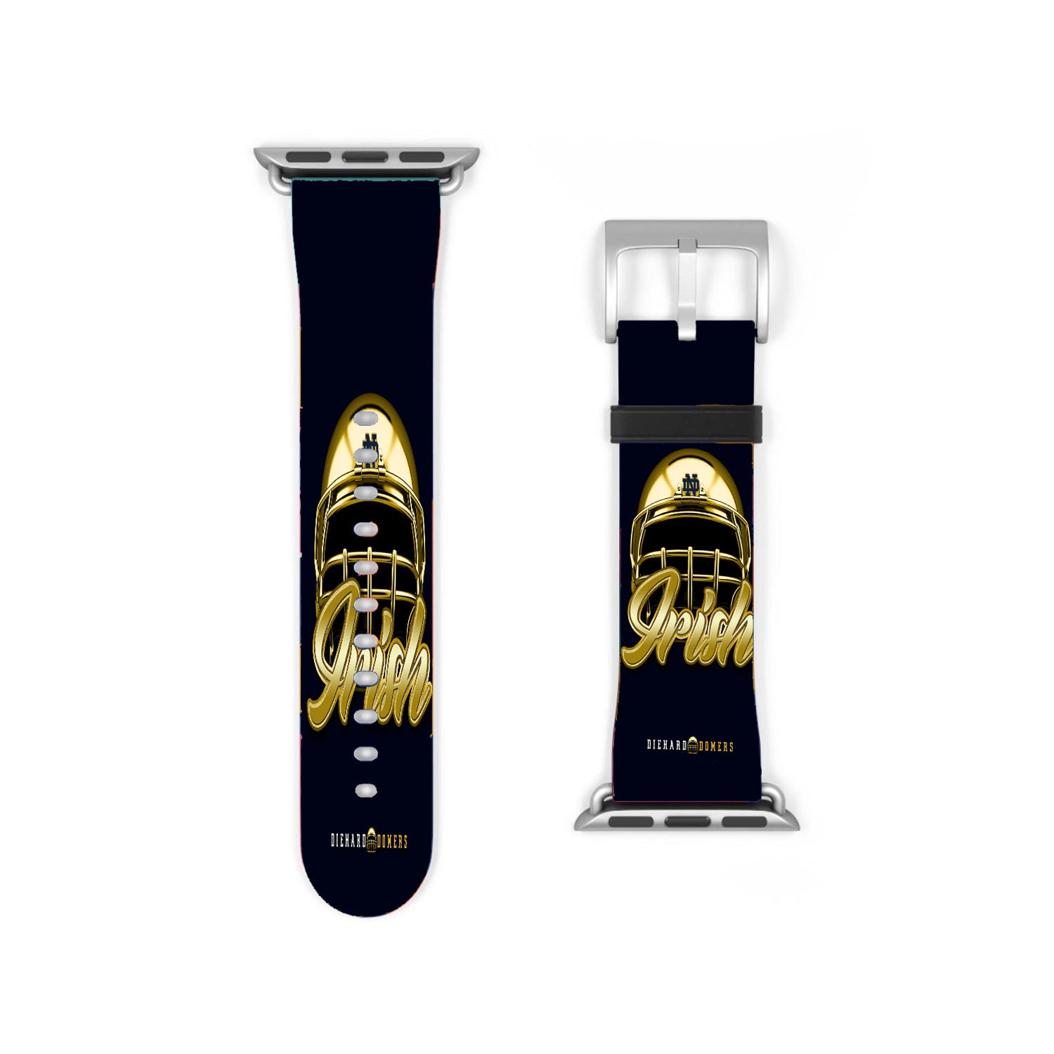 Notre Dame Fighting Irish Diehard Domers Golden Helmet Art Apple Watch Band 38Mm - 44Mm
