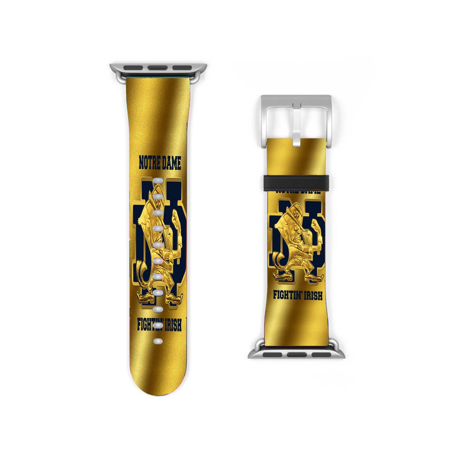 Notre Dame Fighting Irish Football Golden Flag Apple Watch Band 38Mm - 44Mm