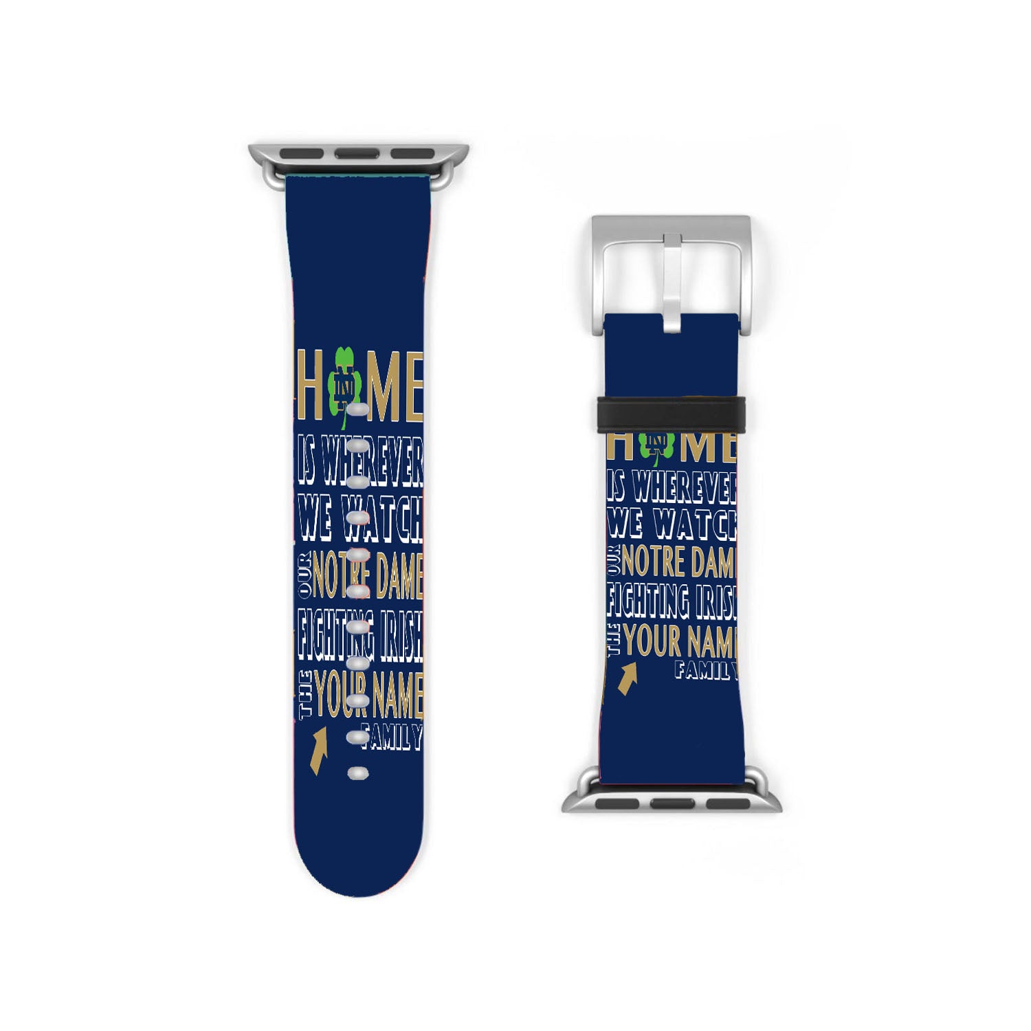 Notre Dame Fighting Irish Personalized Apple Watch Band 38Mm - 44Mm