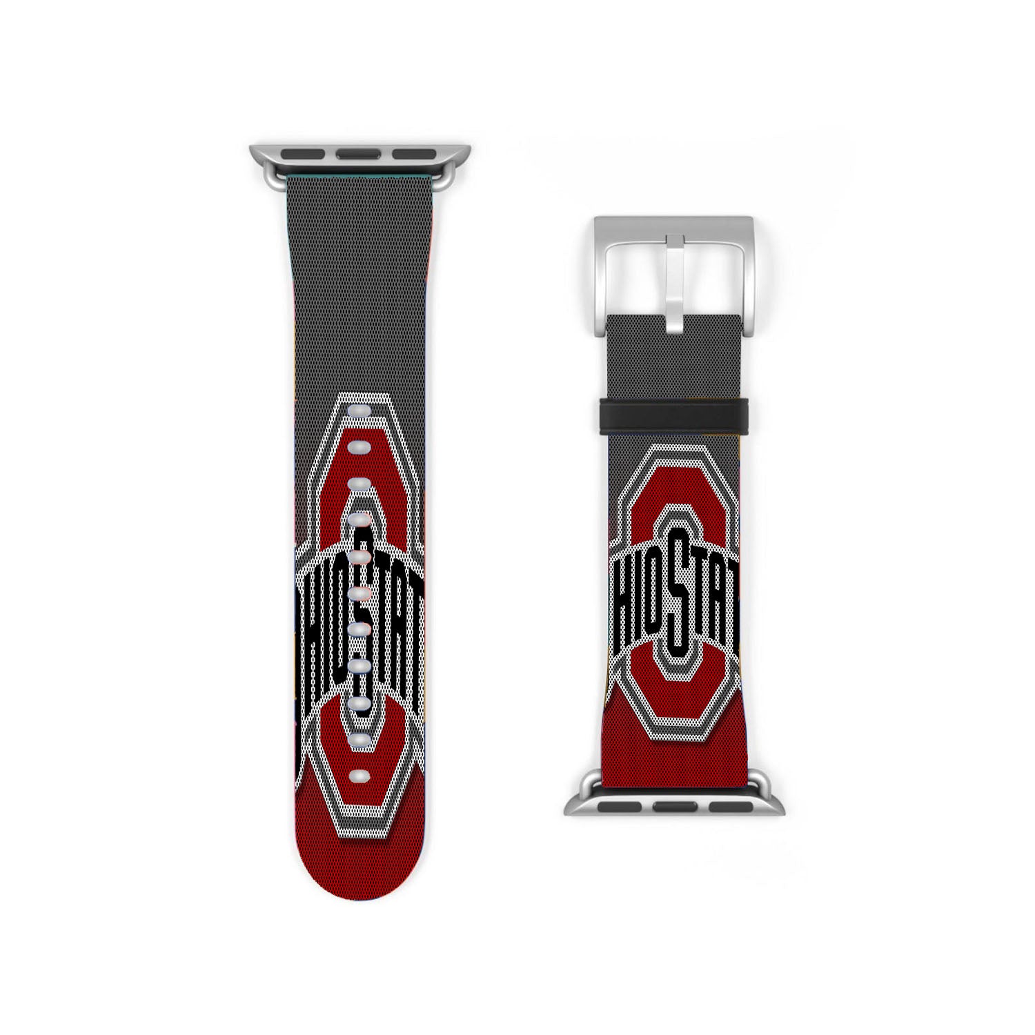 Ohio State Buckeyes Carbon Fiber Logo Apple Watch Band 38Mm - 44Mm