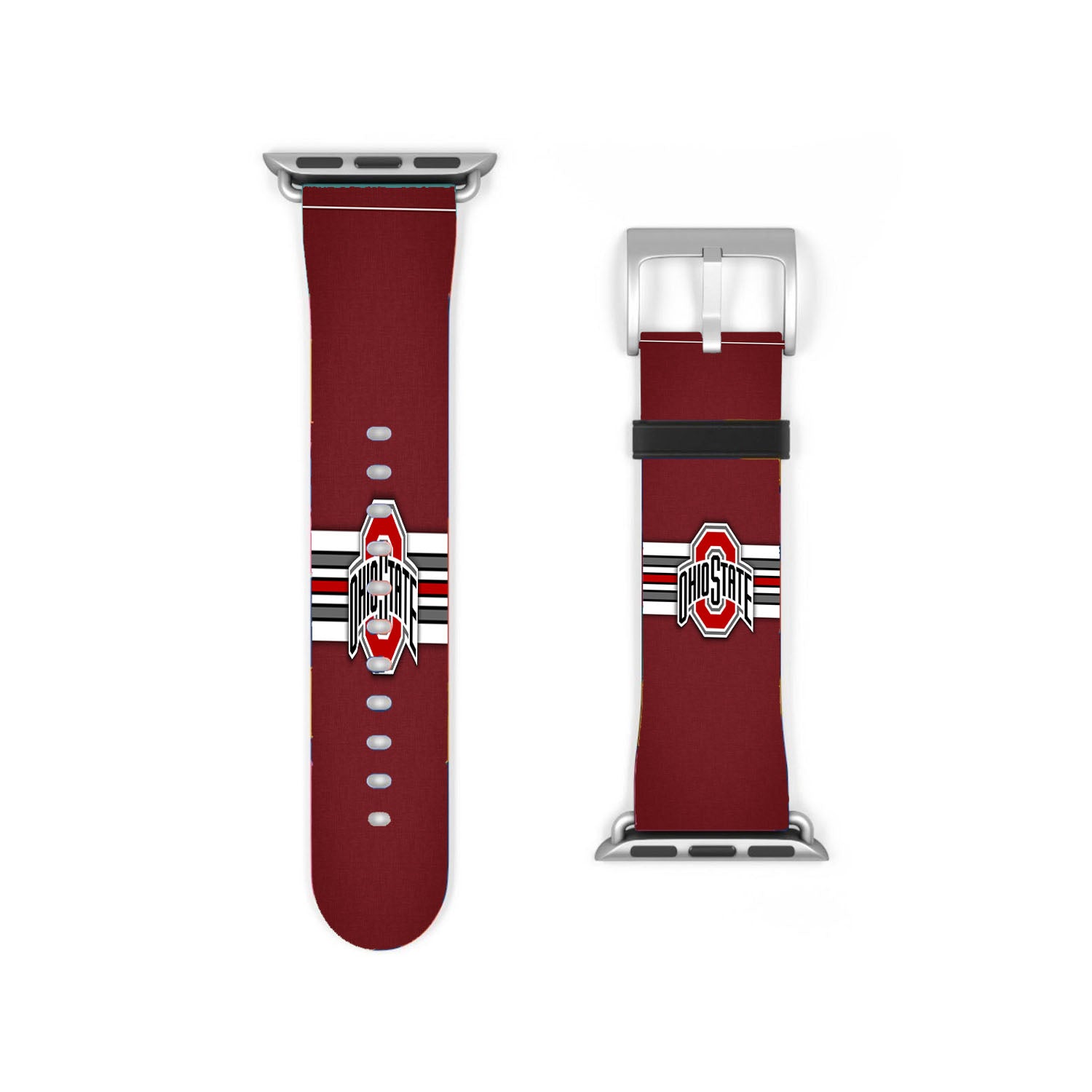 Ohio State Buckeyes Vintage Stripe Apple Watch Band 38Mm - 44Mm