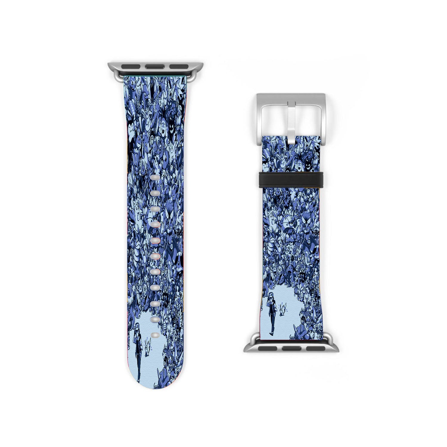 Pokemon Doodle All Character Art Canvas Apple Watch Band 38Mm - 44Mm
