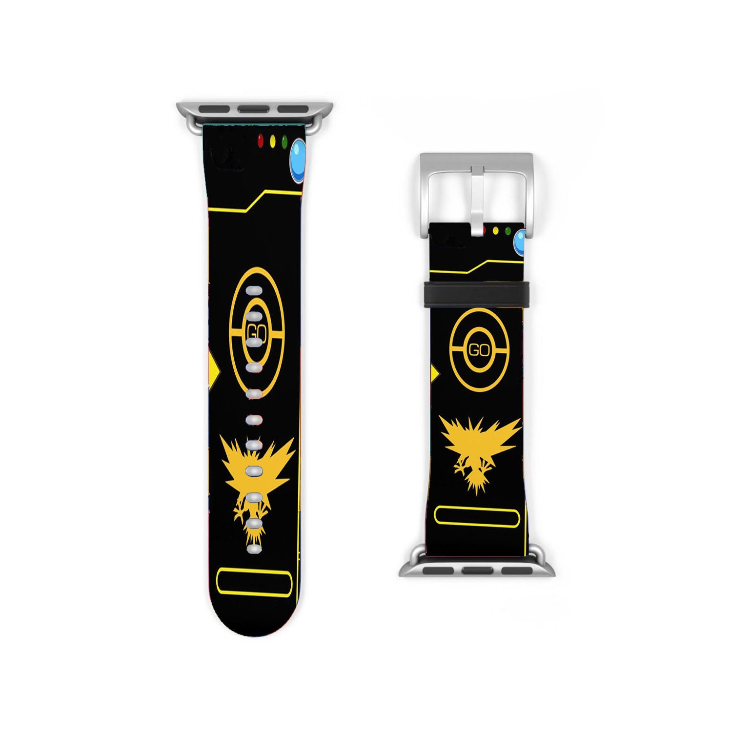 Pokemon Go Pokedex Team Instinct Black Apple Watch Band 38Mm - 44Mm