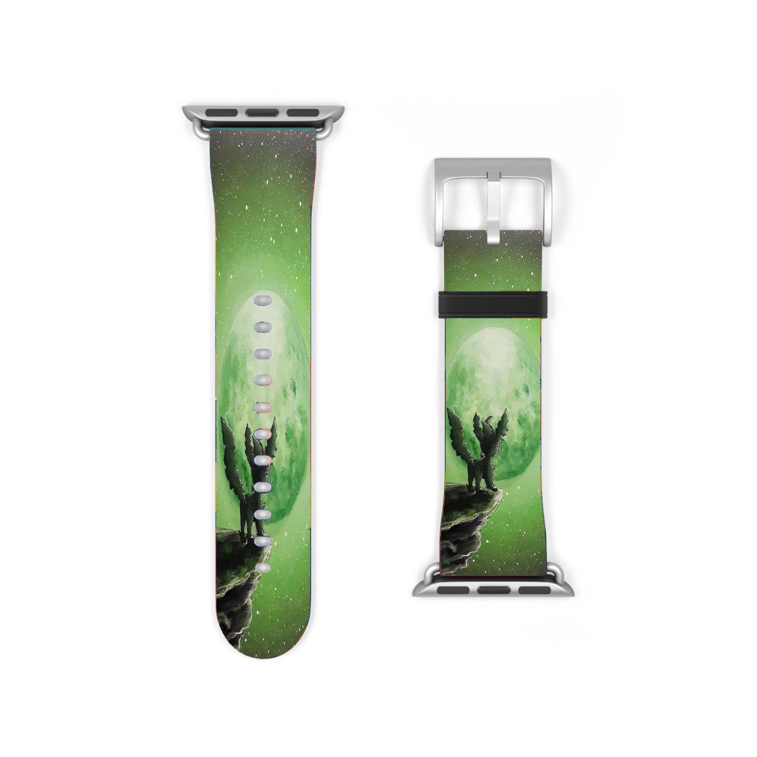 Pokemon Leafeon Under The Moon Art Apple Watch Band 38Mm - 44Mm