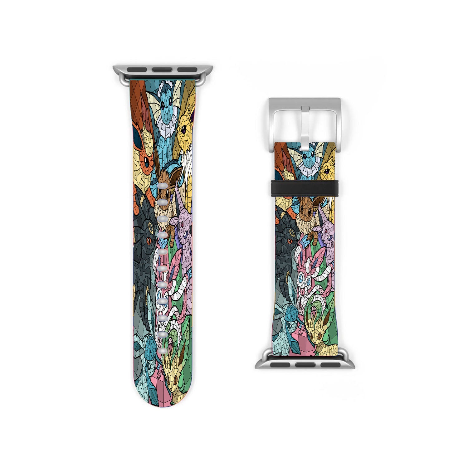 Pokemon Stained Glass Eevee Evolutions Apple Watch Band 38Mm - 44Mm