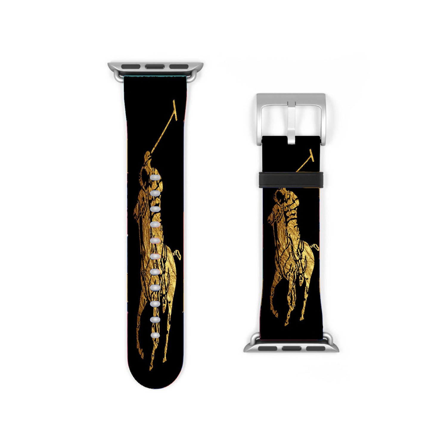 Polo Ralph Lauren Black Gold Logo Apple Watch Band 38Mm - 44Mm