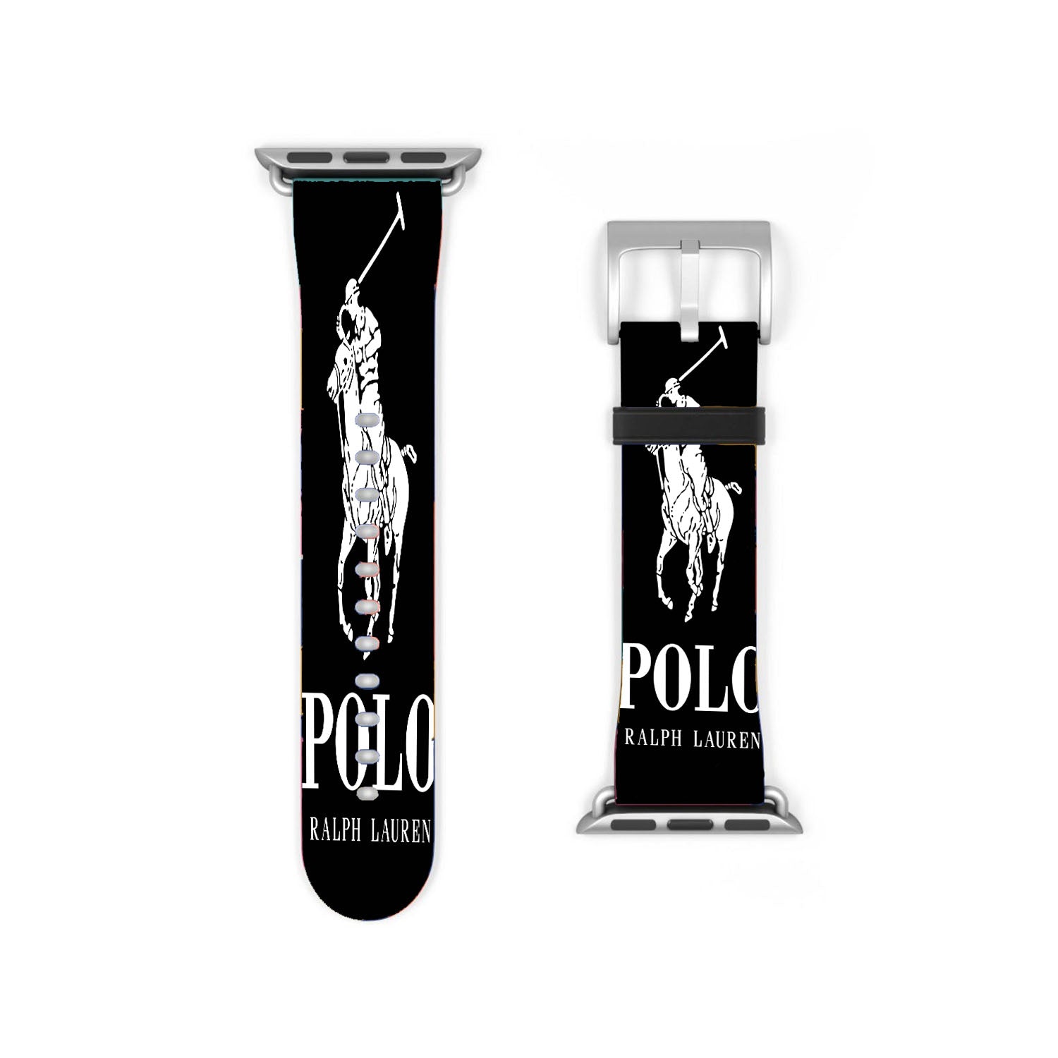 Polo Ralph Lauren Logo Black White Apple Watch Band 38Mm - 44Mm