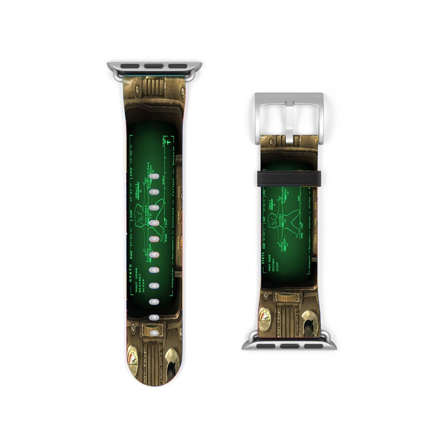 Rainmeter Fallout Pipboy Vault Boy Apple Watch Band 38Mm - 44Mm
