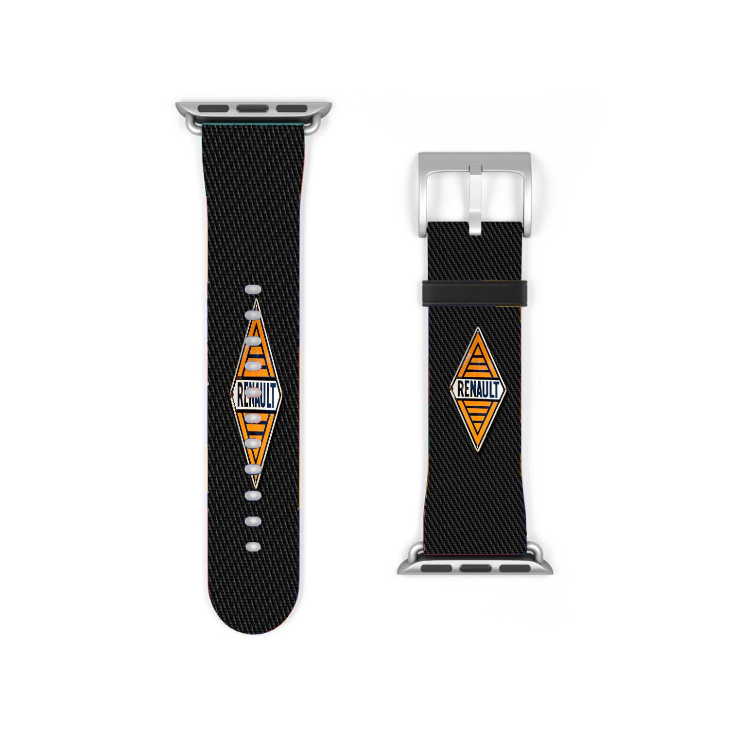Renault Vintage Logo Carbon Fiber Apple Watch Band 38Mm - 44Mm