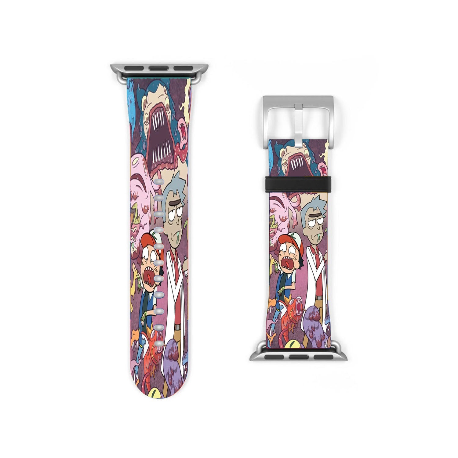 Rick And Morty Pokemon Art Apple Watch Band 38Mm - 44Mm