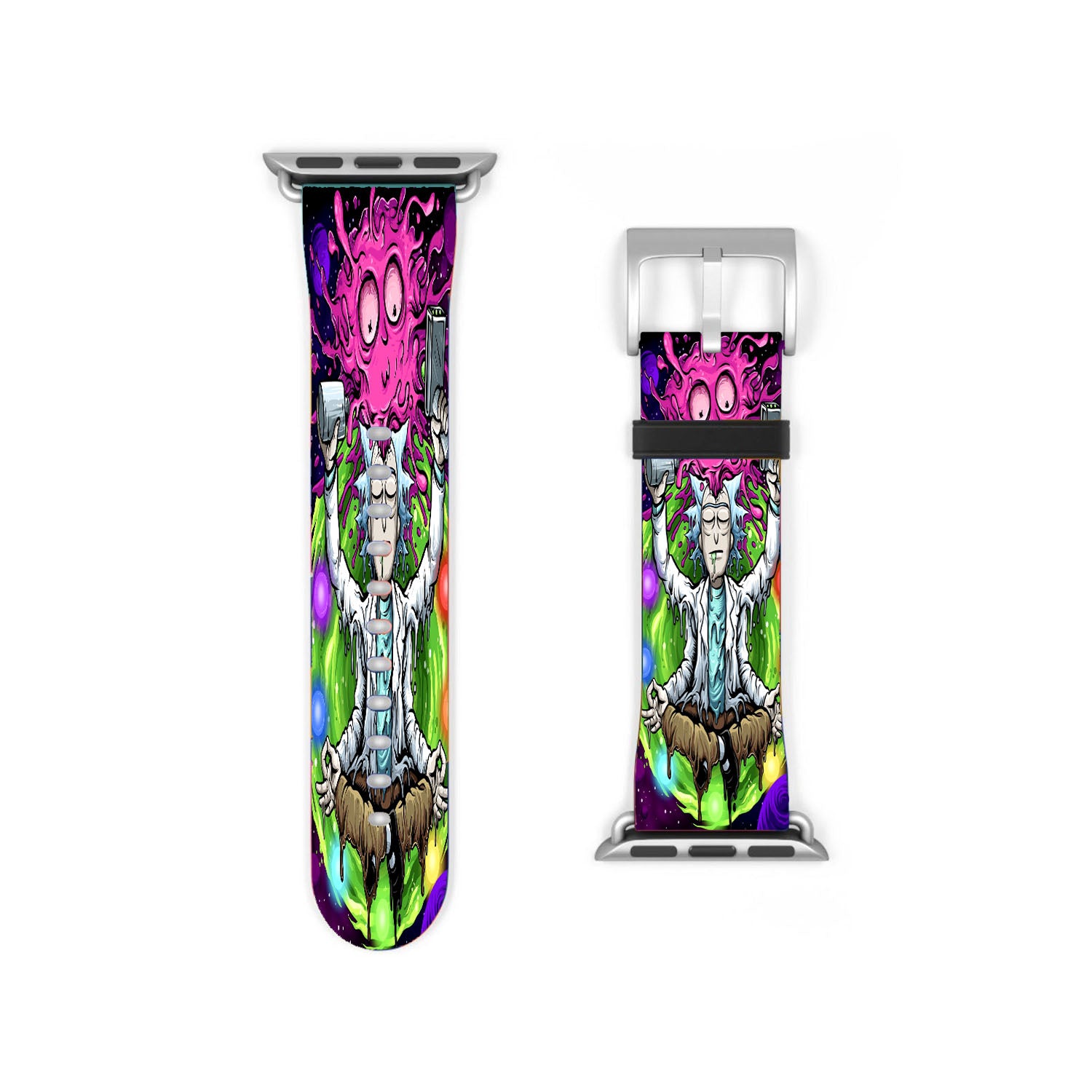 Rick And Morty Trippy Art Purple Apple Watch Band 38Mm - 44Mm