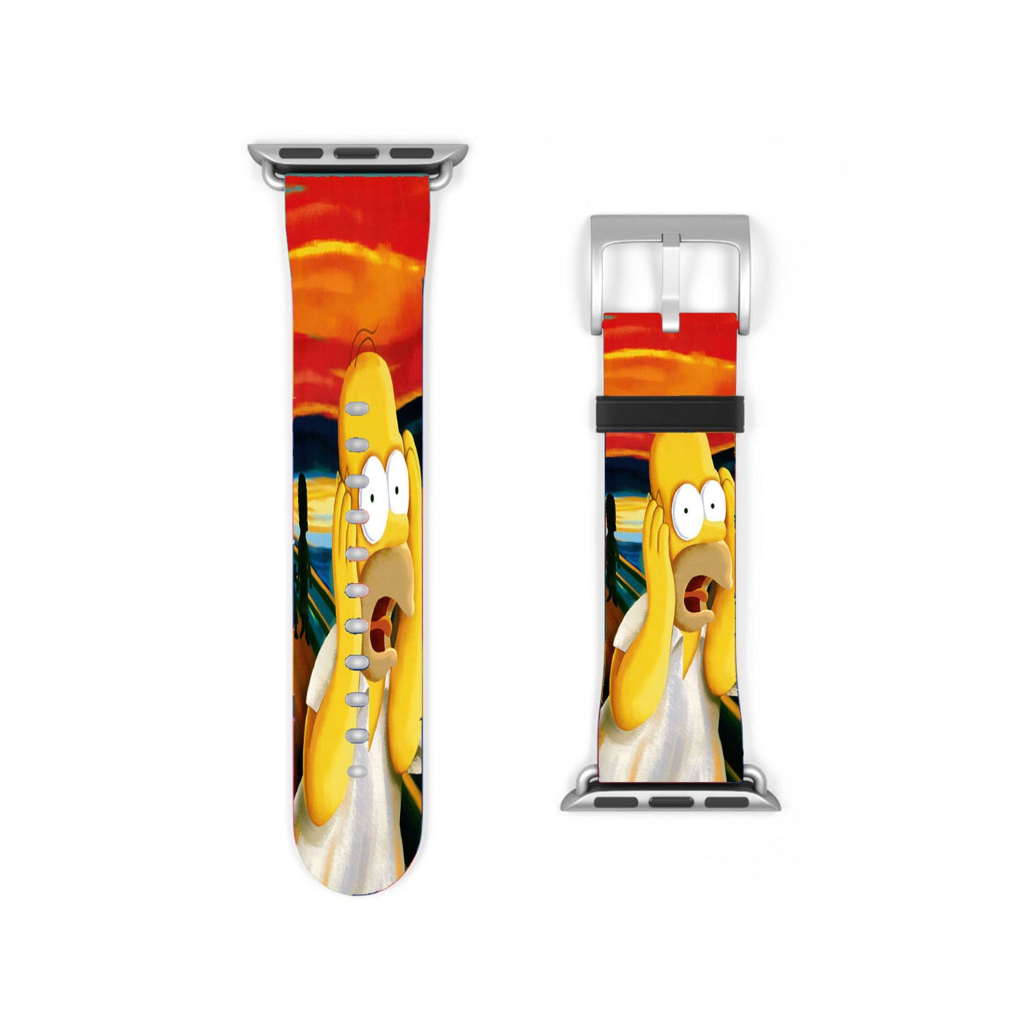 Scary Painting Scream Homer J Simpsons Apple Watch Band 38Mm - 44Mm
