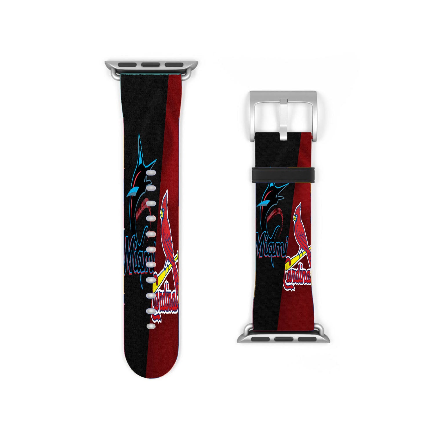 St Louis Cardinals X Miami Marlins Emblem Apple Watch Band 38Mm - 44Mm