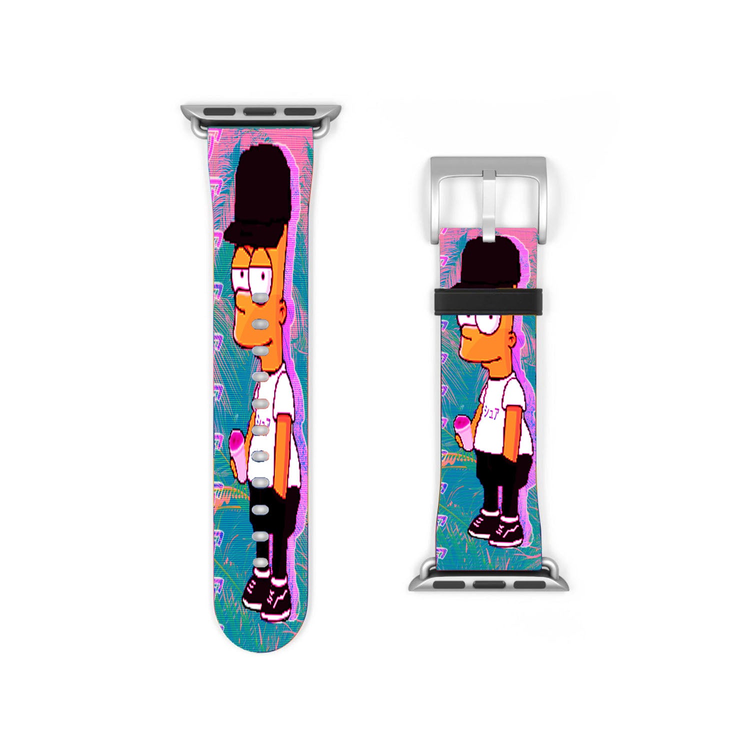 Vaporwave Bart Simpson Apple Watch Band 38Mm - 44Mm