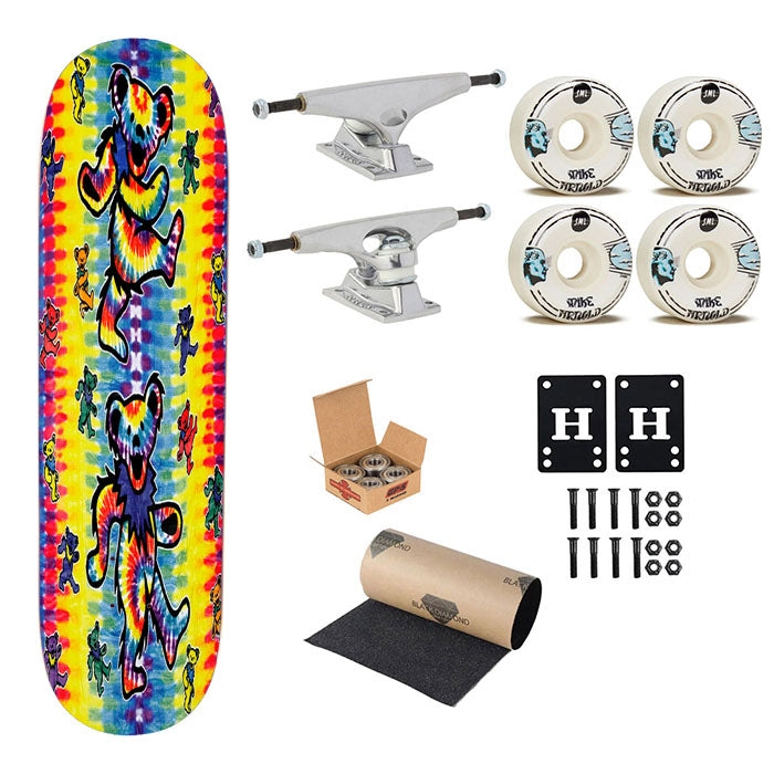 Dancing Bears Grateful Dead Skateboard Complete Board 8.0" X 31.75"