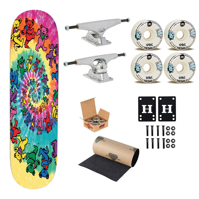 Grateful Dead Bear Skateboard Complete Board 8.0" X 31.75"