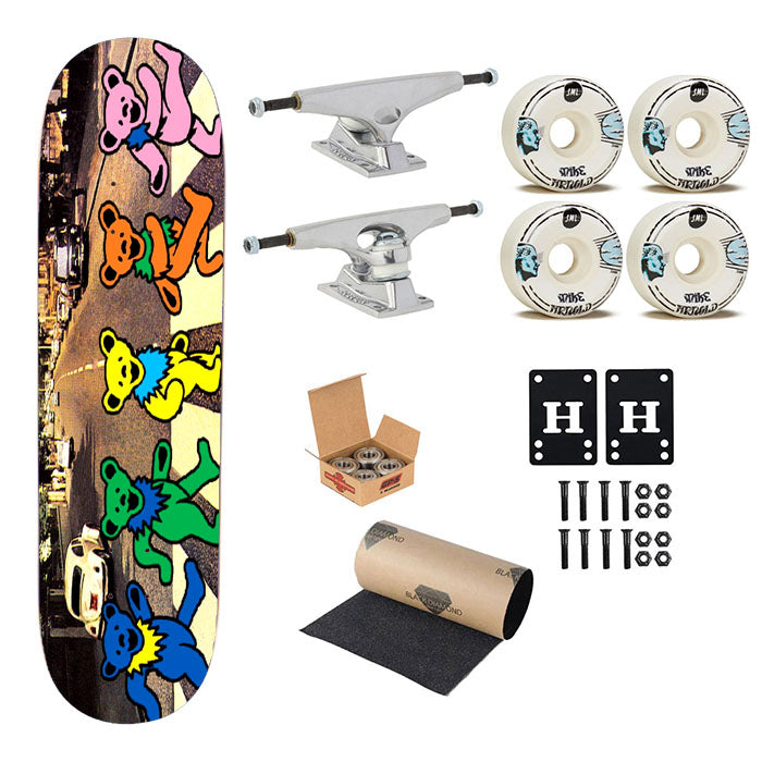 Grateful Dead Black Roses Skateboard Complete Board 8.0" X 31.75"