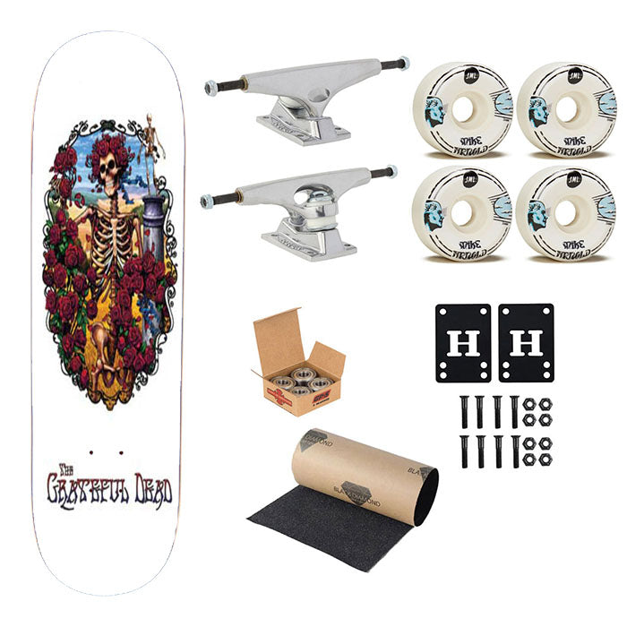Grateful Dead Face Skateboard Complete Board 8.0" X 31.75"