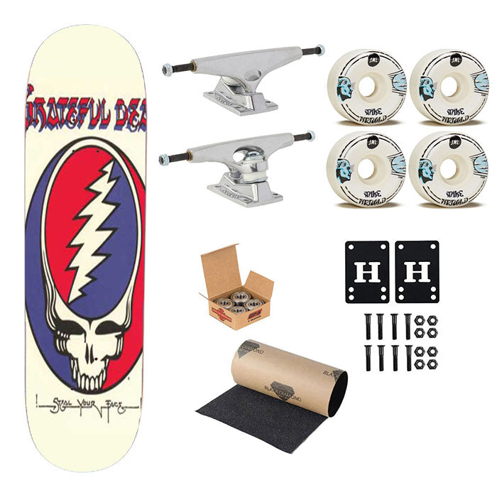 Grateful Dead I Steal Your Face Skateboard Complete Board 8.0" X 31.75"