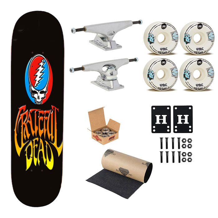 Grateful Dead Logo Skateboard Complete Board 8.0" X 31.75"