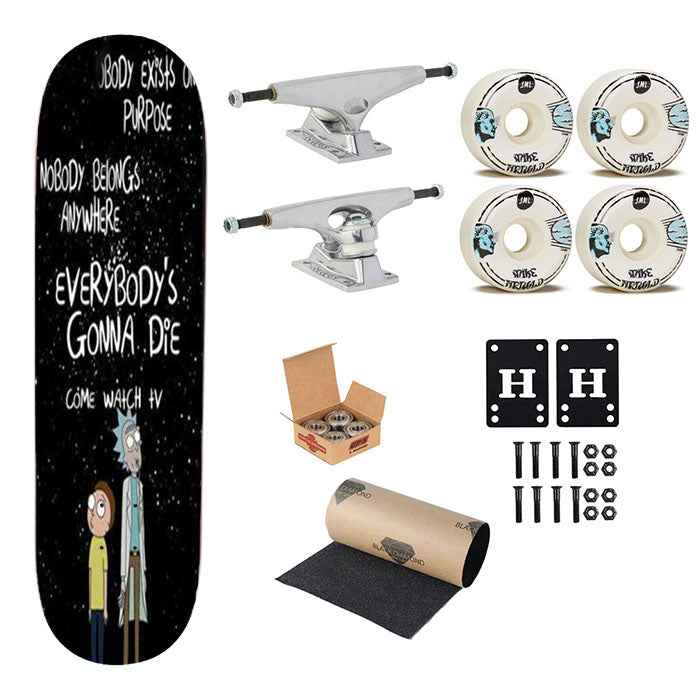 Rick And Morty Dump Skateboard Complete Board 8.0" X 31.75"