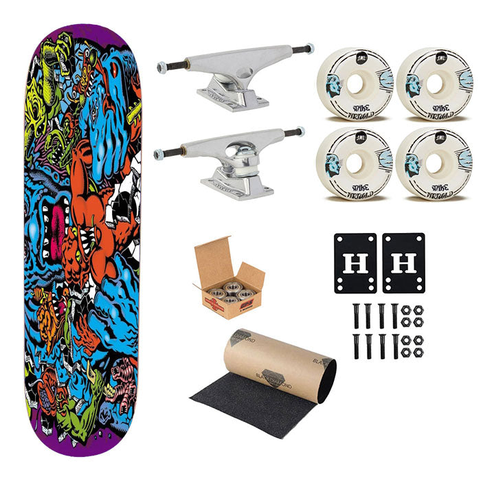 Santa Cruz Skateboard Logo Skateboard Complete Board 8.0" X 31.75"