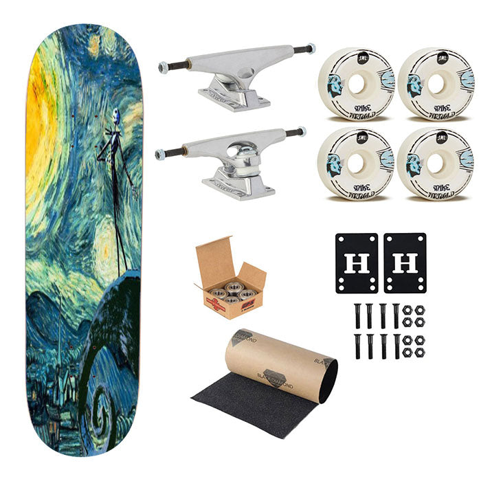 Stary Night Tardis Nightmare Skateboard Complete Board 8.0" X 31.75"