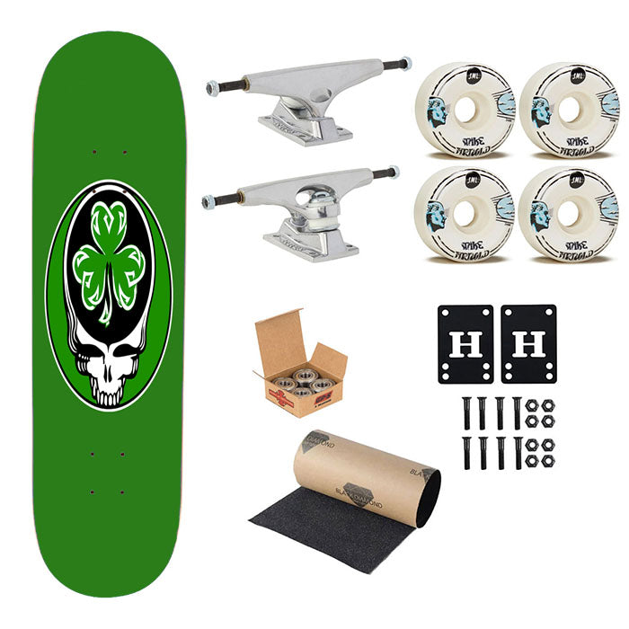 Steal Your Shamrock Celtic Knot Grateful Dead St Patrick Day Lot Party Skateboard Complete Board 8.0" X 31.75"