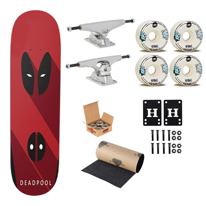 The Deadpool Skateboard Complete Board 8.0" X 31.75"