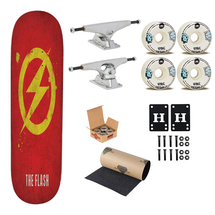 The Flash Marvels Skateboard Complete Board 8.0" X 31.75"