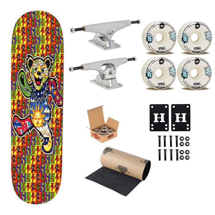 The Grateful Dead Dancing Bear Skateboard Complete Board 8.0" X 31.75"