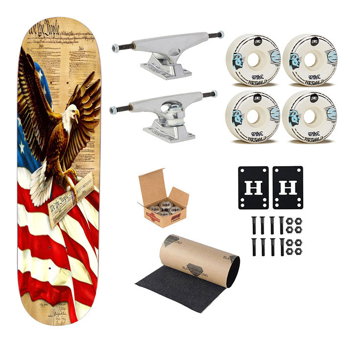 American Flag Eagle Skateboard Complete Board 8.0" X 31.75"