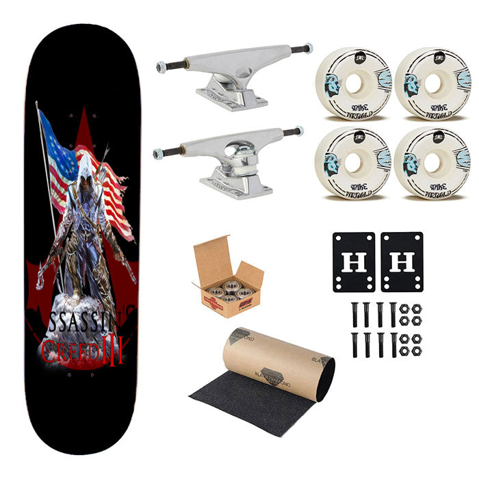 Assassin Creed 3 American Flag Skateboard Complete Board 8.0" X 31.75"