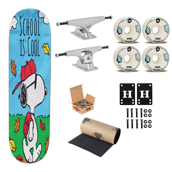 Back To School Snoopy Skateboard Complete Board 8.0" X 31.75"