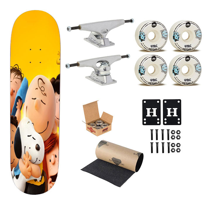 Charlie Brown And Snoopy Hugs The Peanuts Movie Poster Skateboard Complete Board 8.0" X 31.75"