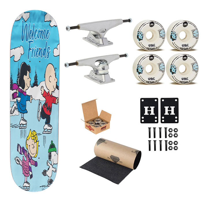 Charlie Brown Peanuts Gang Winter Skateboard Complete Board 8.0" X 31.75"
