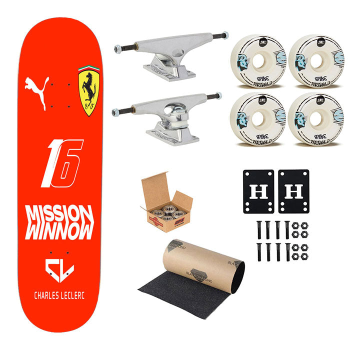 Cl16 Ferrari 019 Driver Mission Winno Skateboard Complete Board 8.0" X 31.75"