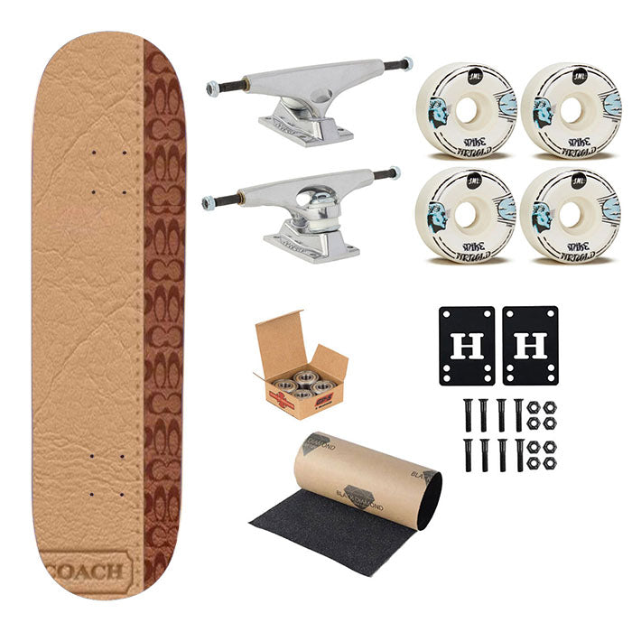 Coach Brown Skateboard Complete Board 8.0" X 31.75"