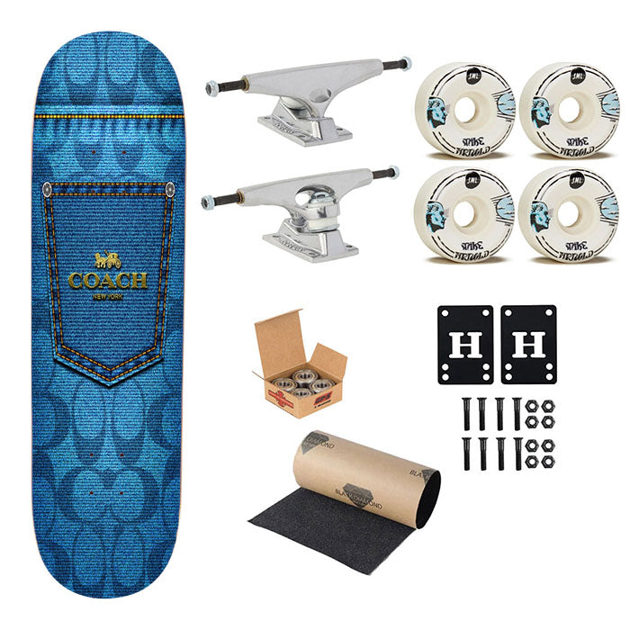 Coach Jeans Skateboard Complete Board 8.0" X 31.75"