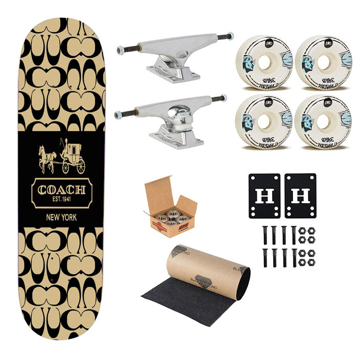 Coach Logo Wallpaper Skateboard Complete Board 8.0" X 31.75"