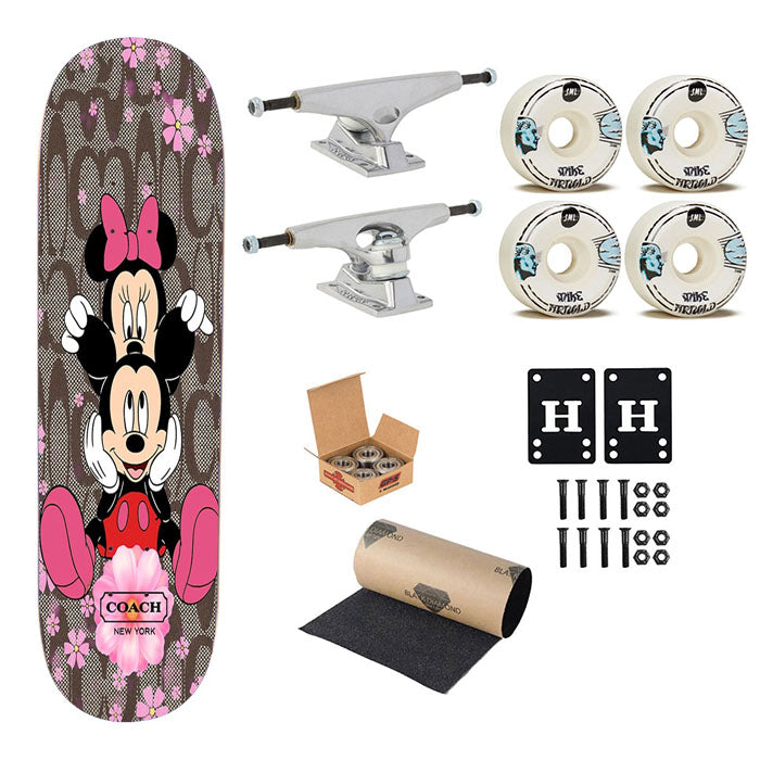 Coach Mickey Minnie Skateboard Complete Board 8.0" X 31.75"
